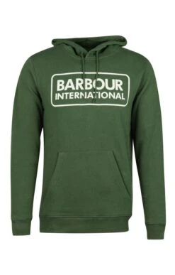 Men's Barbour International Pop Over Hoodie 13 Men's Barbour International Pop Over Hoodie -Bruar Heritage Sales Store TS22181KOMBUGREEN 2
