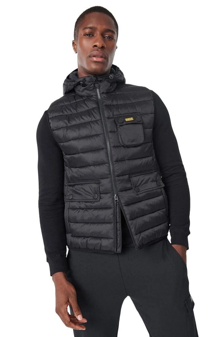 Men's Barbour International Ousten Hooded Gilet 1 Men's Barbour International Ousten Hooded Gilet