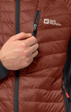 Men's Jack Wolfskin Nebelhorn Down Hybrid Jacket -Bruar Heritage Sales Store TS23689CARMINE 2