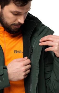 Men's Jack Wolfskin Fernblick 2L Jacket -Bruar Heritage Sales Store TS23693BLACKOLIVE 4