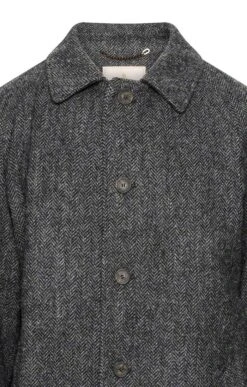 Raglan Sleeve Tweed Coat -Bruar Heritage Sales Store TS30165CHARCOALHB 3