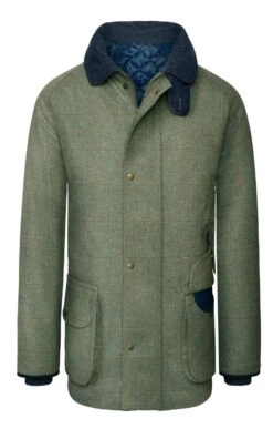 Men's Scottish Saxony Tweed Shooting Coat -Bruar Heritage Sales Store TS30450LOVATGRNSKYWP 1