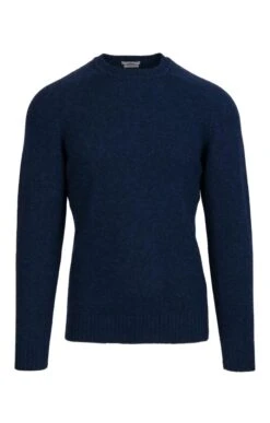 Mens Shetland Crew Neck 16 Mens Shetland Crew Neck -Bruar Heritage Sales Store TT14050INDIGO 1