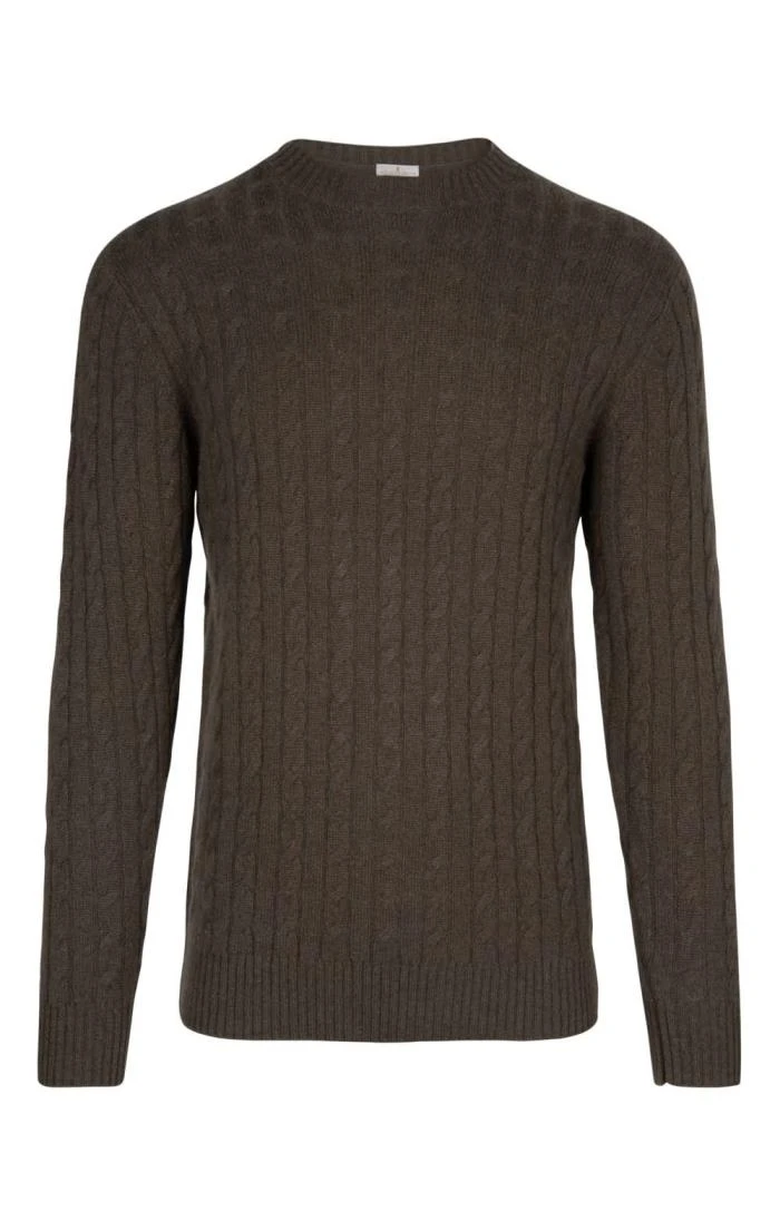 Men’s Cashmere Cable Crew 1 Men’s Cashmere Cable Crew