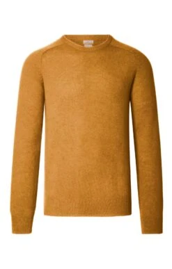 House Of Bruar 2 Ply Lambswool Crew Neck -Bruar Heritage Sales Store TT15000OCHRE 1