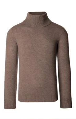 Men's Classic Roll Neck Sweater -Bruar Heritage Sales Store TT15154PECAN 1