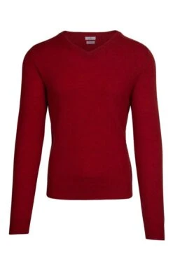 Men's Cashmere Melange V-Neck -Bruar Heritage Sales Store TT21078RUST 1