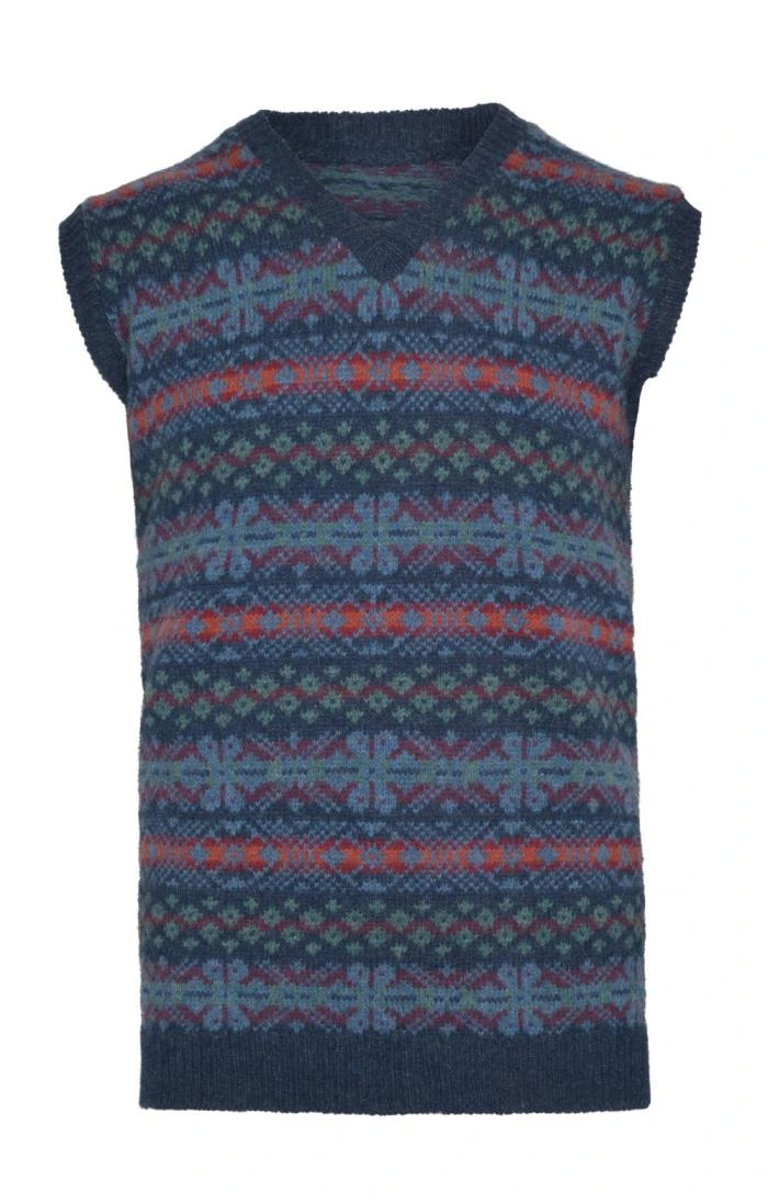 Men's Shetland Fairisle Slipover 2 Men's Shetland Fairisle Slipover - Image 2