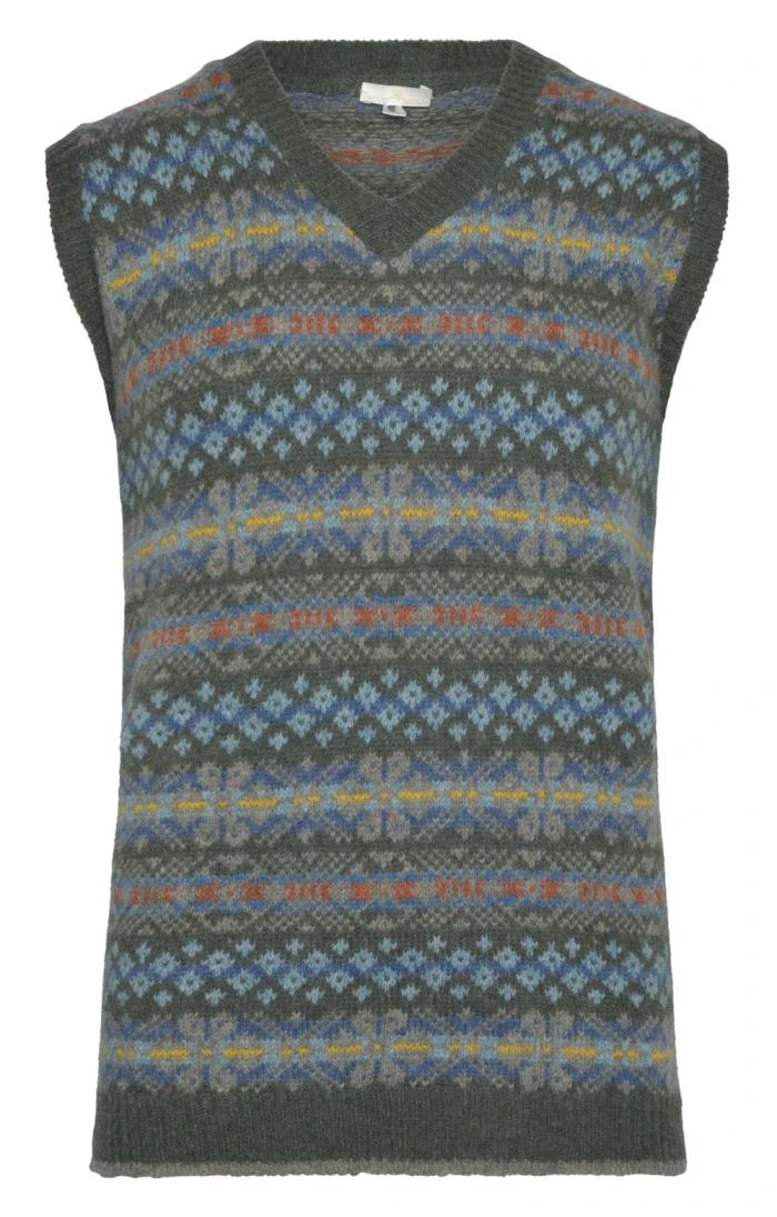 Men's Shetland Fairisle Slipover 3 Men's Shetland Fairisle Slipover - Image 3