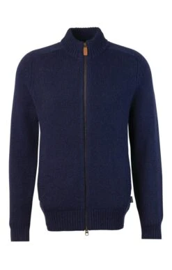 Men's Barbour Calder Knit Zip Through Top -Bruar Heritage Sales Store TT23016NAVY 2
