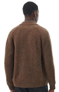 Men's Barbour Calder Knit Zip Through Top -Bruar Heritage Sales Store TT23016OLIVETWEED 1