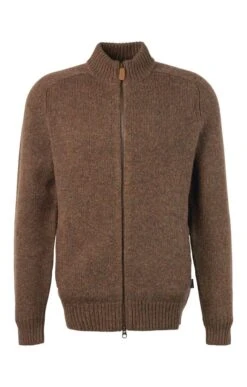 Men's Barbour Calder Knit Zip Through Top -Bruar Heritage Sales Store TT23016OLIVETWEED 2