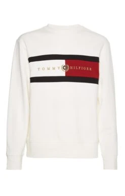 Men's Tommy Hilfiger Icon Insert Crew Neck Jumper -Bruar Heritage Sales Store TT55410ECRU 2