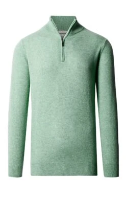 Cashmere T-Zip -Bruar Heritage Sales Store TT92111GREENMIX 1