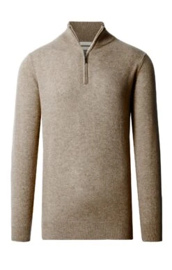 Cashmere T-Zip -Bruar Heritage Sales Store TT92111OTTER 1