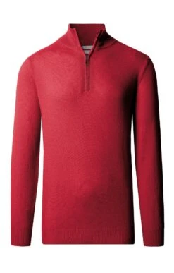 Cashmere T-Zip -Bruar Heritage Sales Store TT92111RED 1