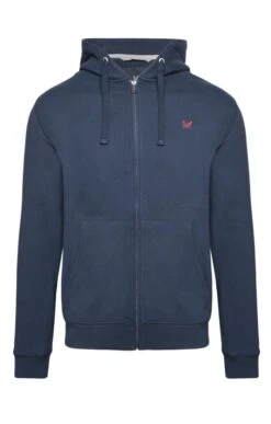 Men’s Crew Clothing Crossed Oars Zip Hoodie -Bruar Heritage Sales Store TW85232NAVY 2