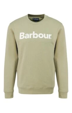 Men's Barbour Logo Crew -Bruar Heritage Sales Store TY22003BLEACHEDOLIVE 2