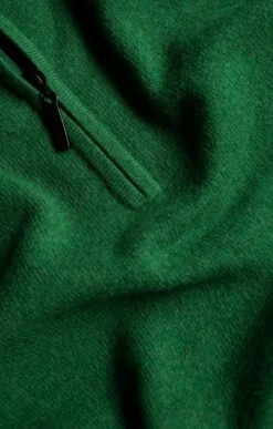 Men's Cashmere T-Zip -Bruar Heritage Sales Store TZ61232GRASS 1