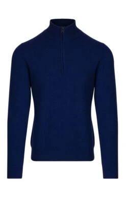 Men's Cashmere T-Zip -Bruar Heritage Sales Store TZ61232LIBERTYBLUE 1