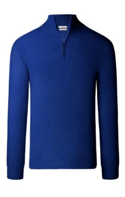 Men's Cashmere T-Zip -Bruar Heritage Sales Store TZ61232ULTRABLUE 1